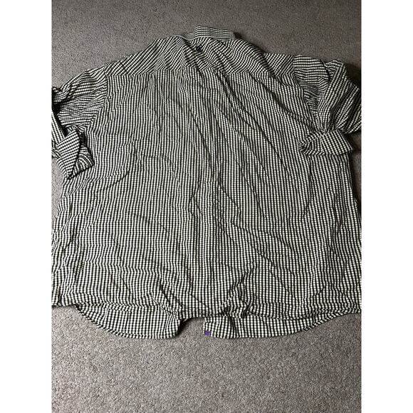 Rocawear Men’s Big Size 5X Black and Yellow Plaid Button Up Shirt - Picture 5 of 5